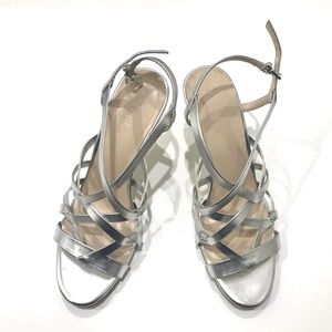 NWOT Silver Nine West High Heels Size 12